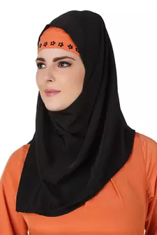MyBatua Multicolor Polyester Arabian Dailywear Islamic Muslim Long Abaya With Hijab