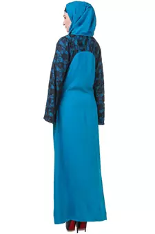 MyBatua Multicolor Rayon Arabian Dailywear Islamic Muslim Long Abaya With Hijab