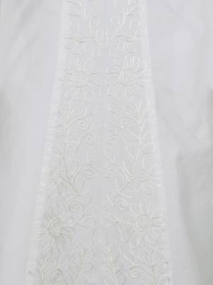 MyBatua White Cotton Arabian Dailywear Islamic Muslim Long Abaya With Hijab 3