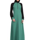 MyBatua Multicolor Polyester Arabian Dailywear Islamic Muslim Long Abaya With Hijab