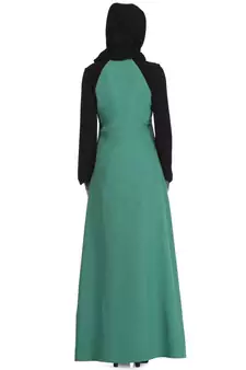 MyBatua Multicolor Polyester Arabian Dailywear Islamic Muslim Long Abaya With Hijab