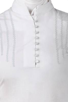 MyBatua White Cotton Arabian Dailywear Islamic Muslim Long Abaya With Hijab 2