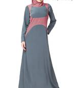 MyBatua Multicolor Polyester Arabian Dailywear Islamic Muslim Long Abaya With Hijab