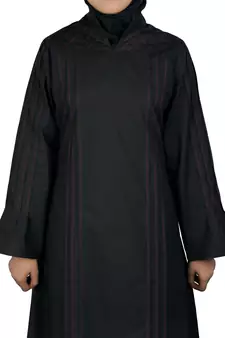 MyBatua Black Poplin Arabian Dailywear Islamic Muslim Long Abaya With Hijab