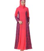 MyBatua Multicolor Polyester Arabian Dailywear Islamic Muslim Long Abaya With Hijab