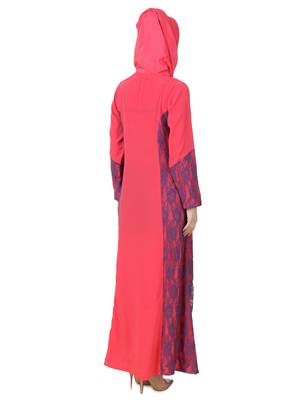 MyBatua Multicolor Polyester Arabian Dailywear Islamic Muslim Long Abaya With Hijab 2