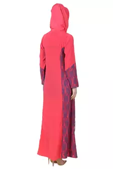MyBatua Multicolor Polyester Arabian Dailywear Islamic Muslim Long Abaya With Hijab