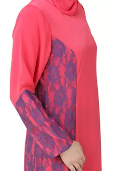 MyBatua Multicolor Polyester Arabian Dailywear Islamic Muslim Long Abaya With Hijab