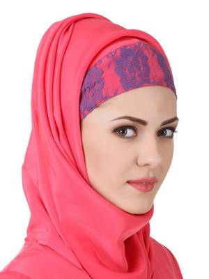MyBatua Multicolor Polyester Arabian Dailywear Islamic Muslim Long Abaya With Hijab 4