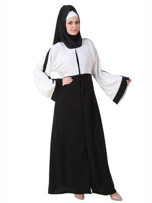 MyBatua Multicolor Polyester Arabian Dailywear Islamic Muslim Long Abaya With Hijab 1