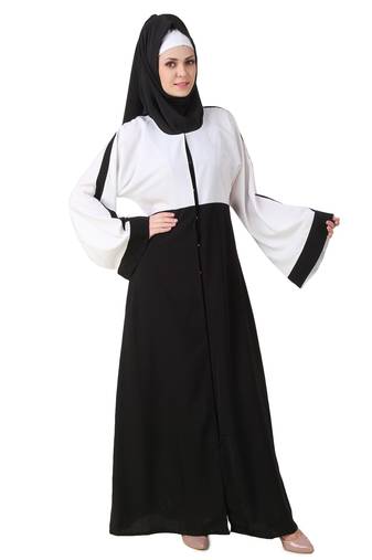 MyBatua Multicolor Polyester Arabian Dailywear Islamic Muslim Long Abaya With Hijab
