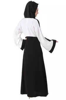 MyBatua Multicolor Polyester Arabian Dailywear Islamic Muslim Long Abaya With Hijab