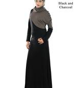 MyBatua Multicolor Viscose Arabian Dailywear Islamic Muslim Long Abaya With Hijab