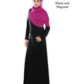 MyBatua Multicolor Viscose Arabian Dailywear Islamic Muslim Long Abaya With Hijab