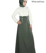 MyBatua Multicolor Polyester Arabian Dailywear Islamic Muslim Long Abaya With Hijab