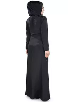 MyBatua Black Georgette Arabian Dailywear Islamic Muslim Long Abaya With Hijab