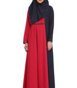 MyBatua Multicolor Polyester Arabian Dailywear Islamic Muslim Long Abaya With Hijab