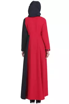 MyBatua Multicolor Polyester Arabian Dailywear Islamic Muslim Long Abaya With Hijab