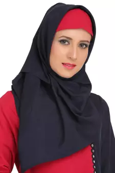 MyBatua Multicolor Polyester Arabian Dailywear Islamic Muslim Long Abaya With Hijab
