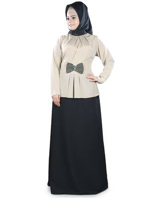 MyBatua Multicolor Polyster Arabian Dailywear Islamic Muslim Long Abaya With Hijab 1