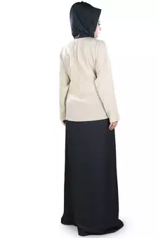 MyBatua Multicolor Polyster Arabian Dailywear Islamic Muslim Long Abaya With Hijab