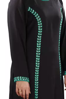MyBatua Black Viscose Arabian Dailywear Islamic Muslim Long Abaya With Hijab