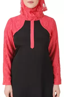MyBatua Multicolor Polyester Arabian Dailywear Islamic Muslim Long Abaya With Hijab