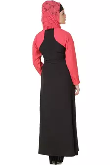 MyBatua Multicolor Polyester Arabian Dailywear Islamic Muslim Long Abaya With Hijab
