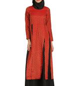 MyBatua Multicolor Polyester Arabian Dailywear Islamic Muslim Long Abaya With Hijab