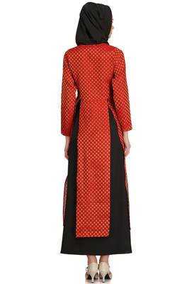 MyBatua Multicolor Polyester Arabian Dailywear Islamic Muslim Long Abaya With Hijab 3