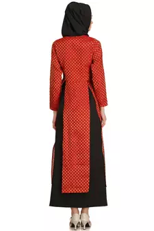MyBatua Multicolor Polyester Arabian Dailywear Islamic Muslim Long Abaya With Hijab