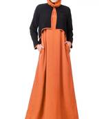 MyBatua Multicolor Polyester Arabian Dailywear Islamic Muslim Long Abaya With Hijab
