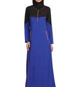 MyBatua Multicolor Polyester Arabian Dailywear Islamic Muslim Long Abaya With Hijab