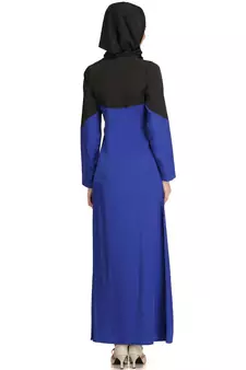 MyBatua Multicolor Polyester Arabian Dailywear Islamic Muslim Long Abaya With Hijab