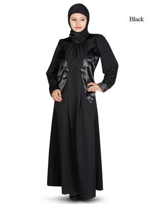 MyBatua Multicolor Polyester Arabian Dailywear Islamic Muslim Long Abaya With Hijab 1