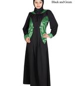 MyBatua Multicolor Polyester Arabian Dailywear Islamic Muslim Long Abaya With Hijab