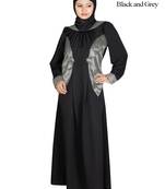 MyBatua Multicolor Polyester Arabian Dailywear Islamic Muslim Long Abaya With Hijab