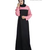 MyBatua Magenta Viscose Arabian Dailywear Islamic Muslim Long Abaya With Hijab
