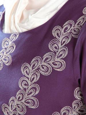 MyBatua Magenta Viscose Arabian Dailywear Islamic Muslim Long Abaya With Hijab 3