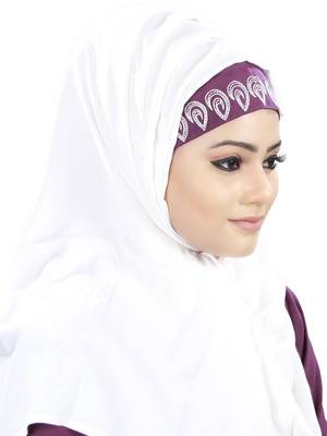 MyBatua Magenta Viscose Arabian Dailywear Islamic Muslim Long Abaya With Hijab 4
