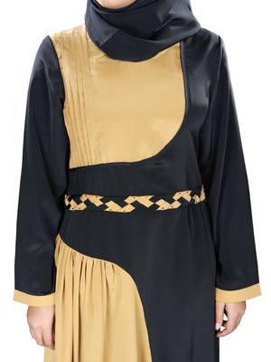 MyBatua Multicolor Polyester Arabian Dailywear Islamic Muslim Long Abaya With Hijab 2