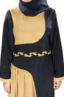 MyBatua Multicolor Polyester Arabian Dailywear Islamic Muslim Long Abaya With Hijab