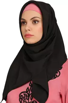 MyBatua Pink Polyester Arabian Dailywear Islamic Muslim Long Abaya With Hijab
