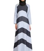 MyBatua Blue Chambray Arabian Dailywear Islamic Muslim Long Abaya With Hijab