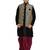 Black Silk Ethnic Indian Traditional Mens Festive Wear Dhoti Kurta with Waistcoat