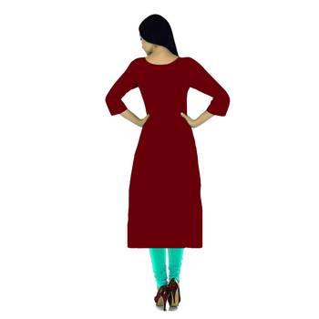 Maroon rayon party-wear-kurtis 2