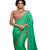 Green woven art silk saree with blouse