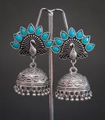 Tribal german silver jhumki earring