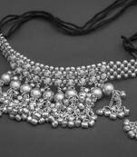 German silver, silver plated necklace set