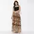 Beige Bagru Printed Cotton Long Skirt